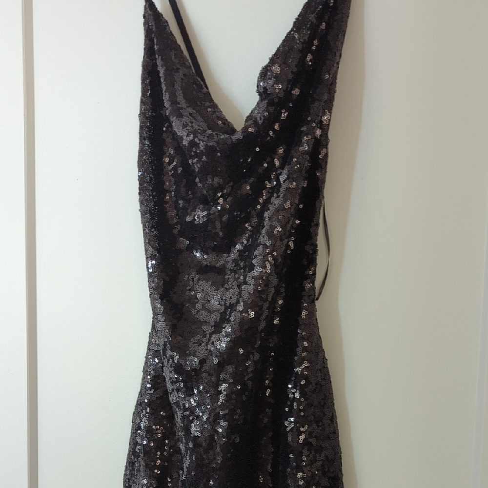 Elegant Black Sequin Dress